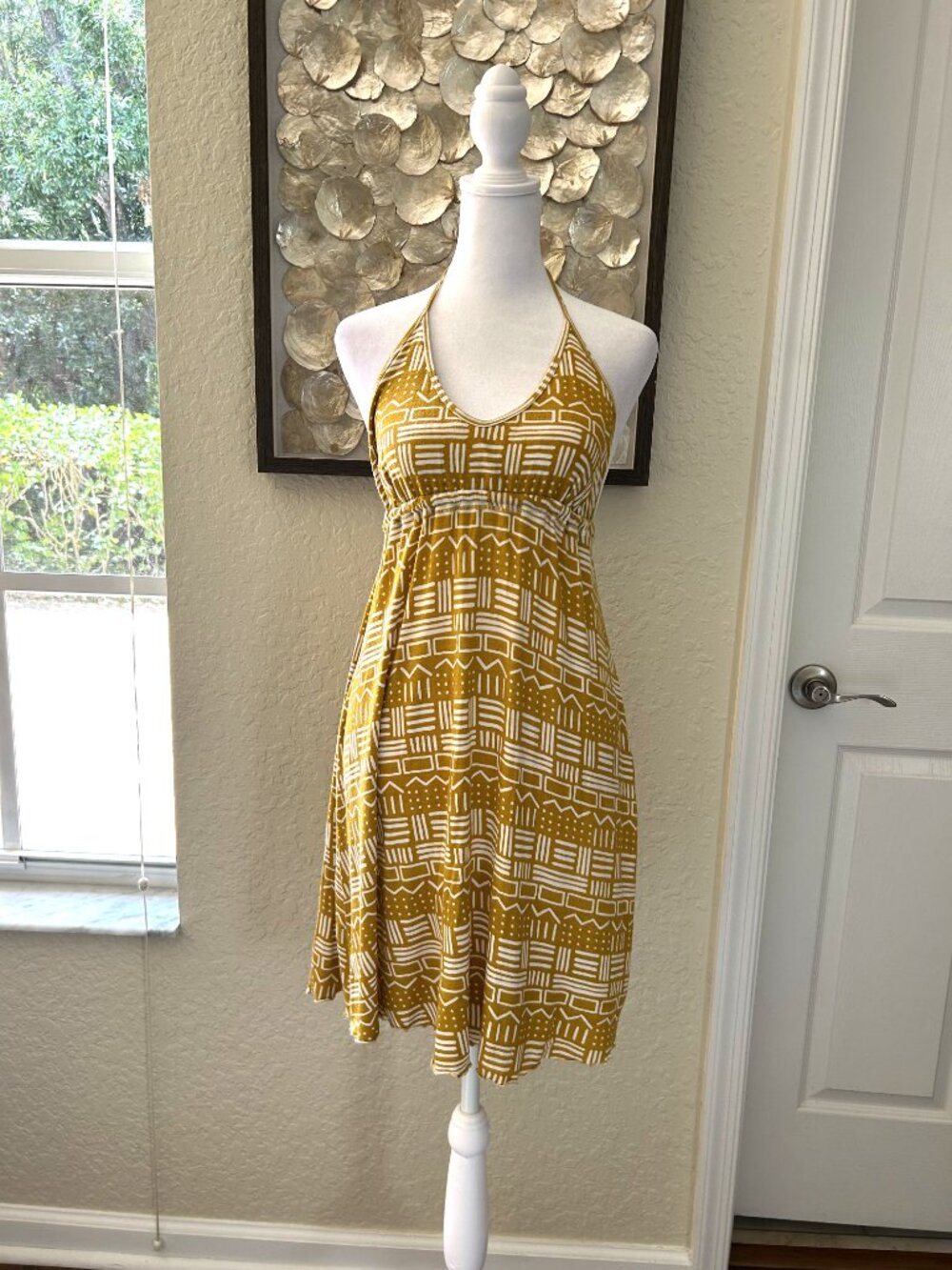 Mora Surf Halter Graphic Mini Dress